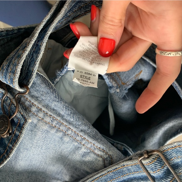 Jordache denim blue overalls size S/M - Picture 3 of 3